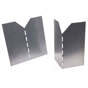 Hoekverbinding grindvanger aluminium 1,5 mm, hoogte 60-120 mm